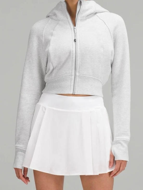 lululemon athletica Tops - Lululemon Scuba Full Zip Cropped Hoodie Sz 2 Grey Athletic Activewear Gym Yoga
